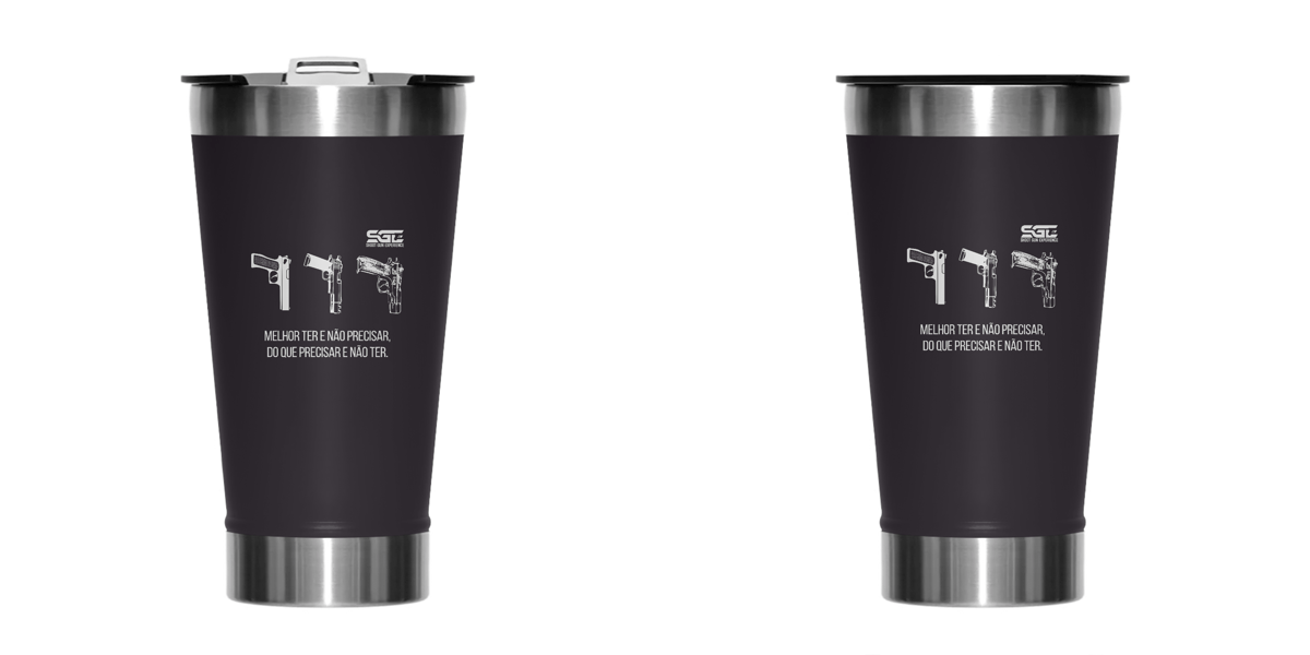 Nome do produto: Copo Térmico Melhor Ter Shoot Gun Experience
