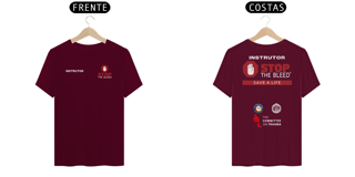 Nome do produto Instrutor Stop The Bleed coloridas 100% Algodão Premium