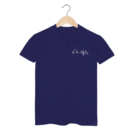 Camisa Polo Feminina Batimento Cardíaco Atirador Esportivo Aldrey Zago