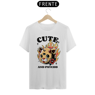 Nome do produtoCamiseta Cute and Psycho (unissex)