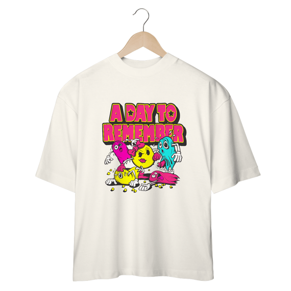 Camiseta Oversized A Day To Remember Pac Man
