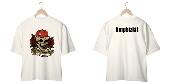 Camiseta Oversized limp bizkit - everything is f*cked