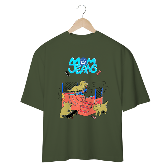 Camiseta Oversized Mom Jeans. - Puppy Love