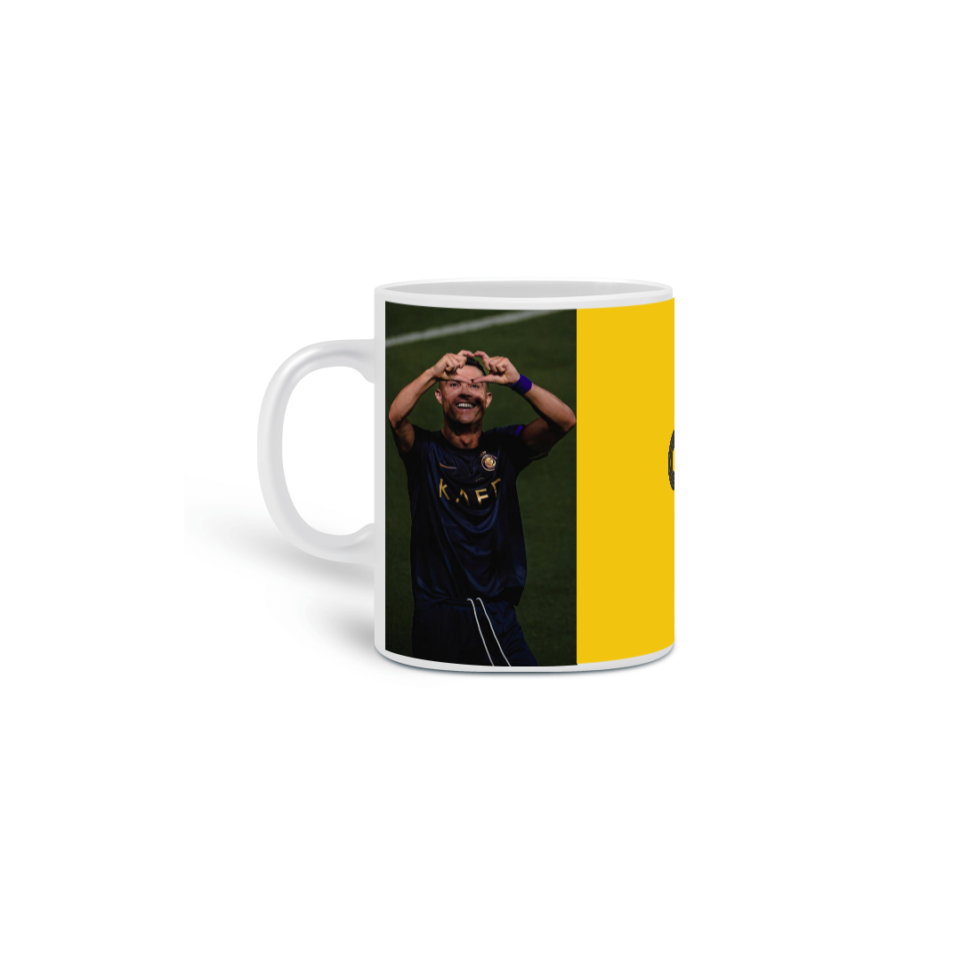 Nome do produto: Caneca CR7 ediçao Al Nassr amarela