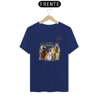 Nome do produtoCamiseta Premium Masculina Algodão Pima Estampada Musical Jazz Music - Estilo Sonoro