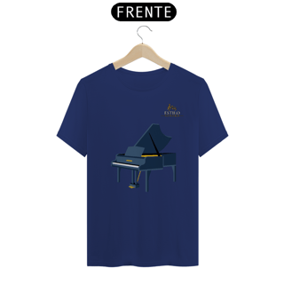 Nome do produtoCamiseta Premium Masculina Algodão Pima Estampada Musical Piano - Estilo Sonoro