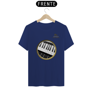 Nome do produtoCamiseta Premium Masculina Algodão Pima Estampada Musical Piano - Estilo Sonoro