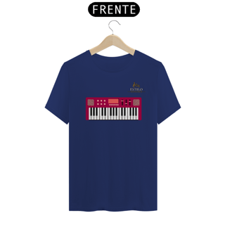 Nome do produtoCamiseta Premium Masculina Algodão Pima Estampada Musical Teclado - Estilo Sonoro