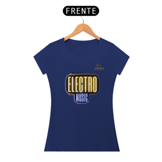 Nome do produtoCamiseta Premium Feminina Algodão Pima Estampada Musical Electro Music - Estilo Sonoro