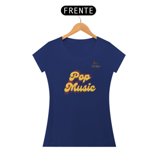 Nome do produtoCamiseta Premium Feminina Algodão Pima Estampada Musical Pop Music - Estilo Sonoro