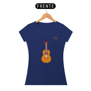 Nome do produtoCamiseta Premium Feminina Algodão Pima Estampada Musical Ukulele - Estilo Sonoro