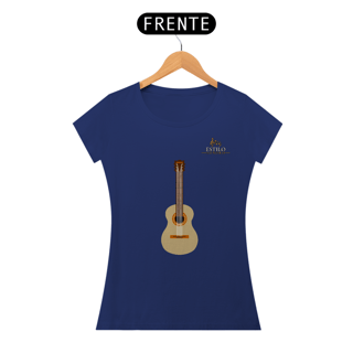 Nome do produtoCamiseta Premium Feminina Algodão Pima Estampada Musical Violão - Estilo Sonoro