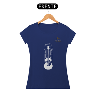 Nome do produtoCamiseta Premium Feminina Algodão Pima Estampada Musical Violão - Estilo Sonoro