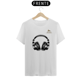 Nome do produtoCamiseta Premium Masculina Algodão Pima Estampada Musical Fone de Ouvido - Estilo Sonoro