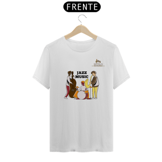 Nome do produtoCamiseta Premium Masculina Algodão Pima Estampada Musical Jazz Music - Estilo Sonoro