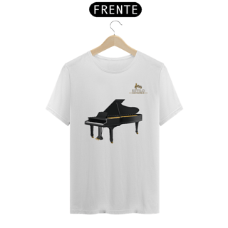 Nome do produtoCamiseta Premium Masculina Algodão Pima Estampada Musical Piano - Estilo Sonoro