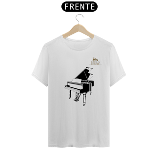 Nome do produtoCamiseta Premium Masculina Algodão Pima Estampada Musical Piano - Estilo Sonoro