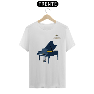 Nome do produtoCamiseta Premium Masculina Algodão Pima Estampada Musical Piano - Estilo Sonoro