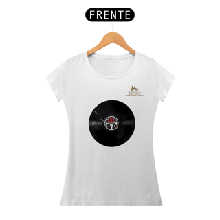 Nome do produtoCamiseta Premium Feminina Algodão Pima Estampada Musical Disco de Vinil - Estilo Sonoro