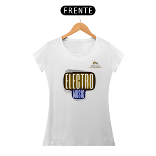 Nome do produtoCamiseta Premium Feminina Algodão Pima Estampada Musical Electro Music - Estilo Sonoro