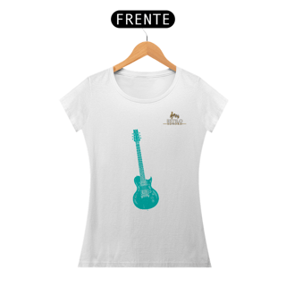 Nome do produtoCamiseta Premium Feminina Algodão Pima Estampada Musical Guitarra - Estilo Sonoro