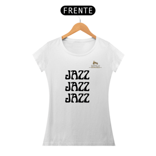 Nome do produtoCamiseta Premium Feminina Algodão Pima Estampada Musical Jazz Music - Estilo Sonoro
