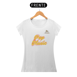 Nome do produtoCamiseta Premium Feminina Algodão Pima Estampada Musical Pop Music - Estilo Sonoro