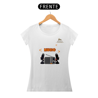 Nome do produtoCamiseta Premium Feminina Algodão Pima Estampada Musical Rádio - Estilo Sonoro