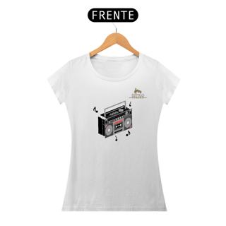 Nome do produtoCamiseta Premium Feminina Algodão Pima Estampada Musical Rádio - Estilo Sonoro