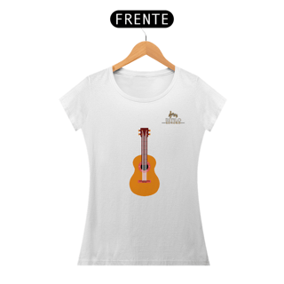 Nome do produtoCamiseta Premium Feminina Algodão Pima Estampada Musical Ukulele - Estilo Sonoro