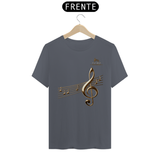 Nome do produtoCamiseta Premium Masculina Algodão Pima Estampada Musical Clave Sol - Estilo Sonoro
