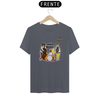 Nome do produtoCamiseta Premium Masculina Algodão Pima Estampada Musical Jazz Music - Estilo Sonoro