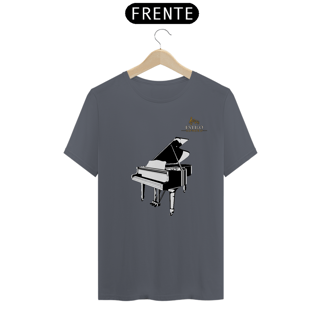 Nome do produtoCamiseta Premium Masculina Algodão Pima Estampada Musical Piano - Estilo Sonoro
