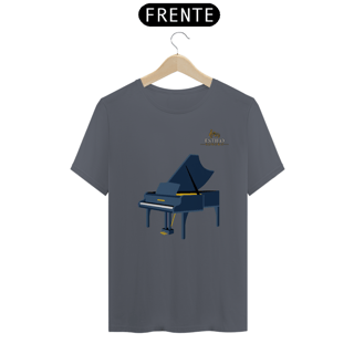 Nome do produtoCamiseta Premium Masculina Algodão Pima Estampada Musical Piano - Estilo Sonoro