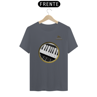 Nome do produtoCamiseta Premium Masculina Algodão Pima Estampada Musical Piano - Estilo Sonoro