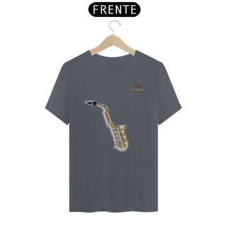 Nome do produtoCamiseta Premium Masculina Algodão Pima Estampada Musical Saxofone - Estilo Sonoro