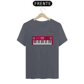 Nome do produtoCamiseta Premium Masculina Algodão Pima Estampada Musical Teclado - Estilo Sonoro
