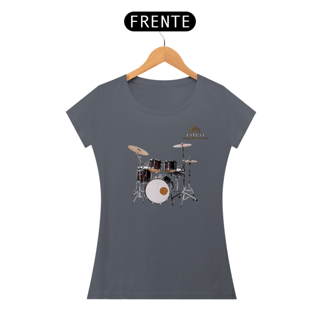 Nome do produtoCamiseta Premium Feminina Algodão Pima Estampada Musical Bateria - Estilo Sonoro