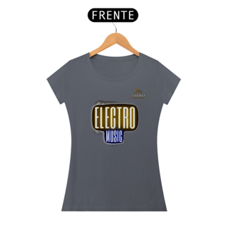 Nome do produtoCamiseta Premium Feminina Algodão Pima Estampada Musical Electro Music - Estilo Sonoro