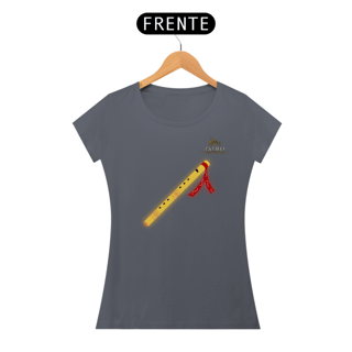 Nome do produtoCamiseta Premium Feminina Algodão Pima Estampada Musical Flauta - Estilo Sonoro