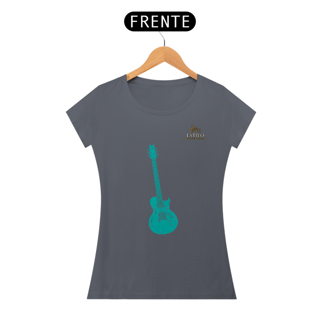 Nome do produtoCamiseta Premium Feminina Algodão Pima Estampada Musical Guitarra - Estilo Sonoro