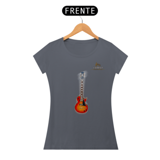 Nome do produtoCamiseta Premium Feminina Algodão Pima Estampada Musical Guitarra - Estilo Sonoro
