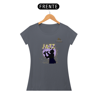 Nome do produtoCamiseta Premium Feminina Algodão Pima Estampada Musical Jazz Music - Estilo Sonoro