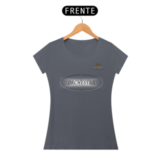 Nome do produtoCamiseta Premium Feminina Algodão Pima Estampada Musical Orquestra - Estilo Sonoro