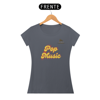 Nome do produtoCamiseta Premium Feminina Algodão Pima Estampada Musical Pop Music - Estilo Sonoro