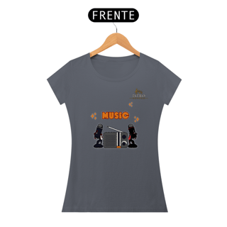 Nome do produtoCamiseta Premium Feminina Algodão Pima Estampada Musical Rádio - Estilo Sonoro
