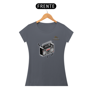 Nome do produtoCamiseta Premium Feminina Algodão Pima Estampada Musical Rádio - Estilo Sonoro