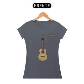 Nome do produtoCamiseta Premium Feminina Algodão Pima Estampada Musical Violão - Estilo Sonoro