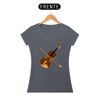 Nome do produtoCamiseta Premium Feminina Algodão Pima Estampada Musical Violino - Estilo Sonoro