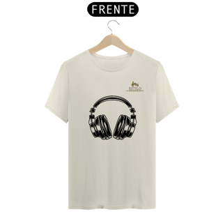 Nome do produtoCamiseta Premium Masculina Algodão Pima Estampada Musical Fone de Ouvido - Estilo Sonoro